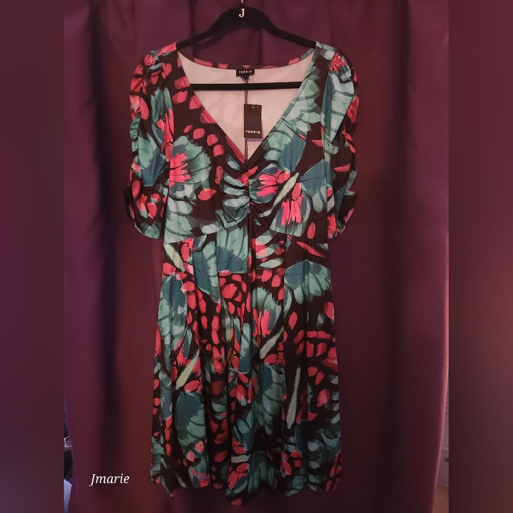 Mini Studio Knit Cinch Front Skater Dress